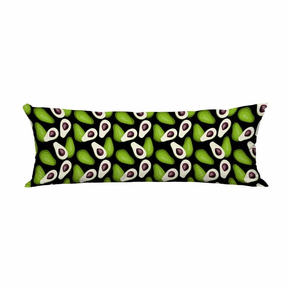 PKQWTM Avocado Pattern Tile Green Vegetable Long Body Pillow Case Cover Pillow Cushion Size 20x60 Inches