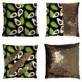 thumbnail image 1 of PKQWTM Avocado Pattern Tile Green Vegetable Reversible Mermaid Cushion Cover Home Decor Sequin Pillow Case Size 20x20 inches, 1 of 2