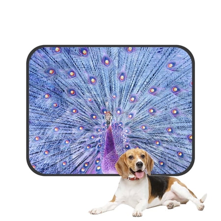 PKQWTM Awesome Peacock Pet Dog Cat Bed Pee Pads Mat Cushion Potty Dogsblankets Crate Bed Kennel 25x30 inch