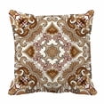 thumbnail image 1 of PKQWTM Bandanna An Ornate Beige Brown Colors Cream Bed Decor Pillow Cases Zippered Cushion Cover Size 16x16 Inches, 1 of 1