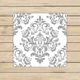 thumbnail image 1 of PKQWTM Baroque Damask Gray White Ornament Microfiber Bath Towels Bathroom Body Shower Towel Size 13x13 Inches, 1 of 1