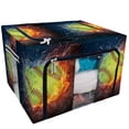 thumbnail image 1 of PKQWTM Baseball Ball on Fire Water Storage Bag Clear Window Storage Bins Boxes Large Capacity Foldable Stackable Organizer With Steel Metal Frame For Bedding,Clothes,Closets, Bedrooms, 1 of 3