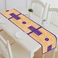 thumbnail image 1 of PKQWTM Basketball Court Parquet Cotton and Linen Table Runner Kitchen Dining Room Supplies Size 16x72 Inch, 1 of 1
