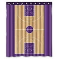 thumbnail image 1 of PKQWTM Basketball Court Parquet WaterProof Polyester Fabric Shower Curtain Size 60x72 Inches, 1 of 1