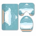 thumbnail image 1 of PKQWTM Bathtub With Soap Bubbles In A Bathroom 3 Piece Bathroom Rugs Set Bath Rug Contour Mat and Toilet Lid Cover, 1 of 2
