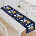 thumbnail image 1 of PKQWTM Be Happy Evey Day Slogan And Glitter Heart Cotton and Linen Table Runner Kitchen Dining Room Supplies Size 14x72 Inch, 1 of 1