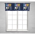 thumbnail image 1 of PKQWTM Be Happy Evey Day Slogan And Glitter Heart Window Curtain Valance Rod Pocket 54x18 inch, 1 of 1