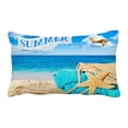 thumbnail image 1 of PKQWTM Beach Bag Towel Banner Ocean Summer Bed Decor Pillow Cases Zippered Cushion Cover Size 20x30 Inches, 1 of 1