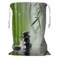 thumbnail image 1 of PKQWTM Beautiful Bamboo Border Bamboo Storage Basket Laundry Bag with Drawstring Size 18x24 Inch, 1 of 3