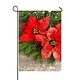 thumbnail image 1 of PKQWTM Beautiful Christmas Tree Branch Red Poinsettia Flower Yard Decor Home Garden Flag Size 28x40 Inches, 1 of 1