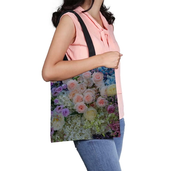 PKQWTM Beautiful Flowers Canvas Shoulder Bags Handbags Tote Bags Shopping Bag