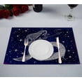 thumbnail image 1 of PKQWTM Beautiful Mermaid With Moon In Her Hands Kitchen Dining Table Mats Placemats Size 12x18 Inches, Set of 2 Pieces, 1 of 2