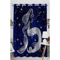 thumbnail image 1 of PKQWTM Beautiful Mermaid With Moon In Her Hands Practical heat insulation Shading Window Curtain Size 52(W)x84(H) inches(One Piece), 1 of 1