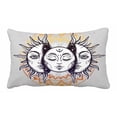 thumbnail image 1 of PKQWTM Beautiful Moon And Sun With Faces Bed Decor Pillow Cases Zippered Cushion Cover Size 20x30 Inches, 1 of 1