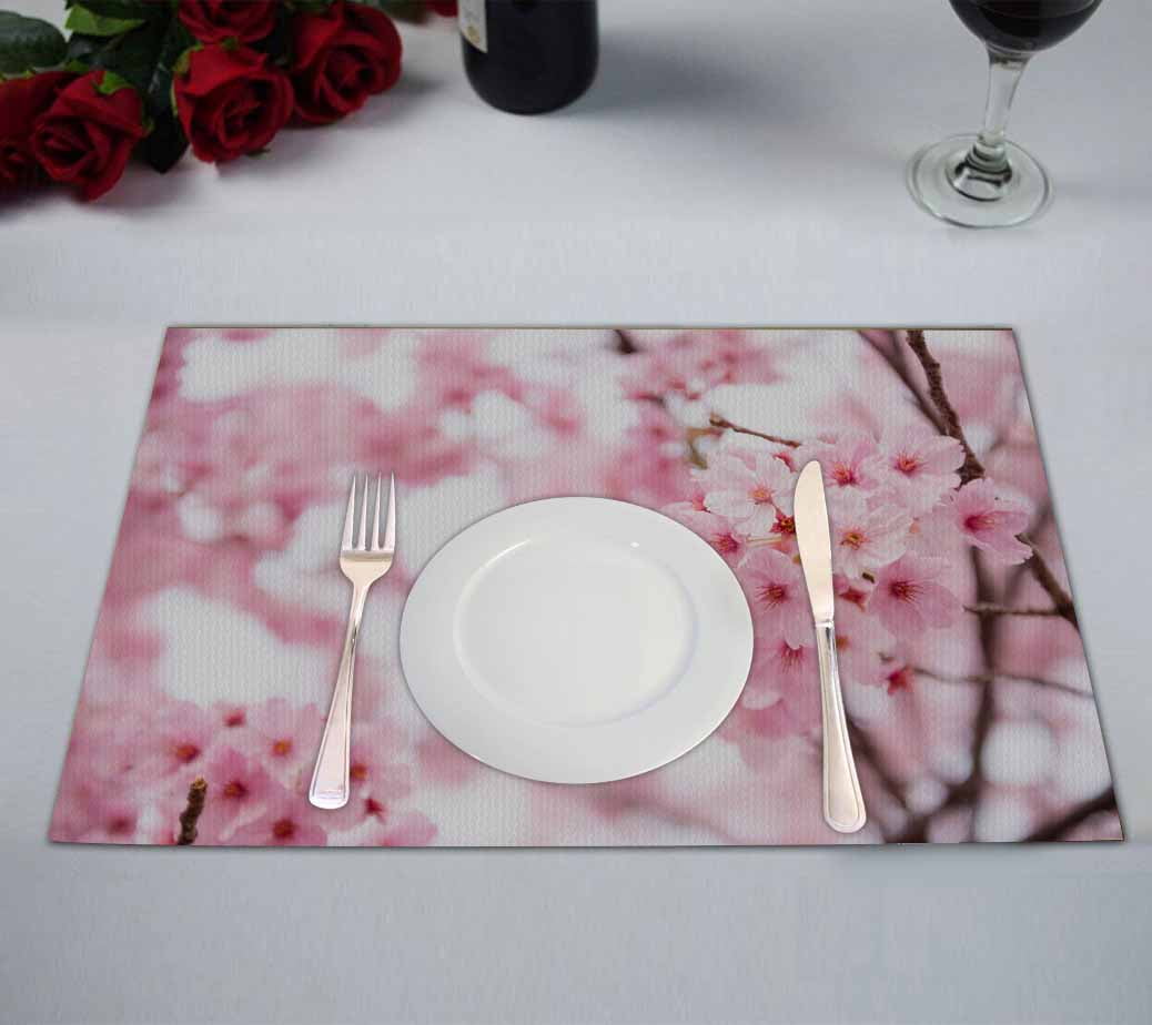 PKQWTM Beautiful Pink Cherry Blossom Sakura Flower Kitchen Dining Table ...