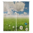 thumbnail image 1 of PKQWTM Beautiful Spring Scenery Door Curtain Window Cover Home Decor Hanging Curtain Size 105x120 CM, 1 of 1