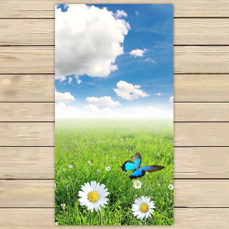PKQWTM Beautiful Spring Scenery Microfiber Bath Towels Bathroom Body Shower Towel Size 30x56 Inches