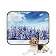 thumbnail image 1 of PKQWTM Beautiful Winter Landscape with Snow Covered Trees Christmas Snowflake Pet Dog Cat Bed Pee Pads Mat Cushion Potty Dogsblankets Crate Bed Kennel 25x30 inch, 1 of 3
