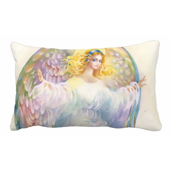 PKQWTM Beautiful angel with wings Bed Decor Pillow Cases Zippered Cushion Cover Size 20x30 Inches