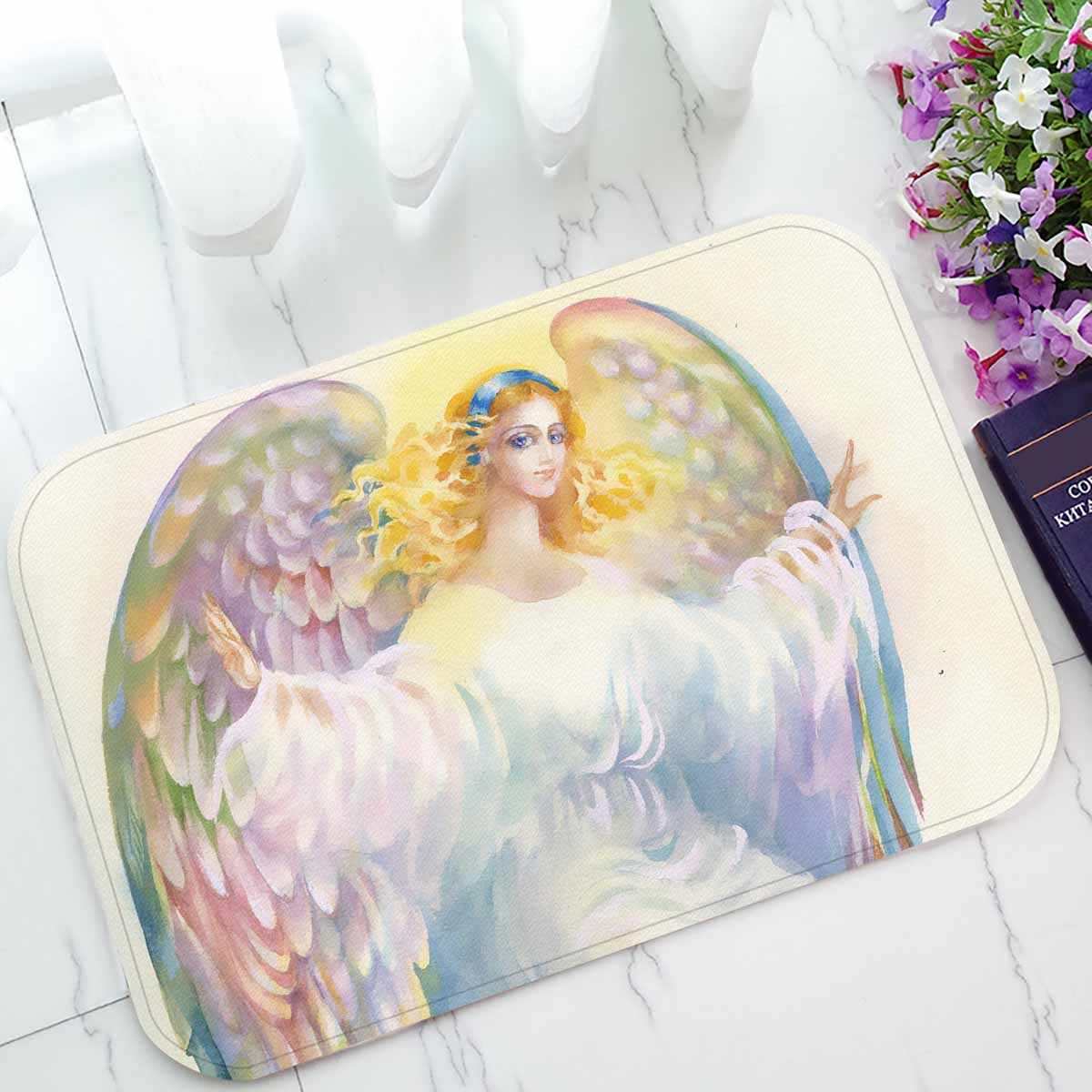 Angel Fairy Rug PKQWTM Beautiful angel with wings Home Decor Floor Mat Area Rug Doormat ...
