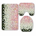 thumbnail image 1 of PKQWTM Beautiful flowers wedding scene 3 Piece Bathroom Rugs Set Bath Rug Contour Mat and Toilet Lid Cover, 1 of 2