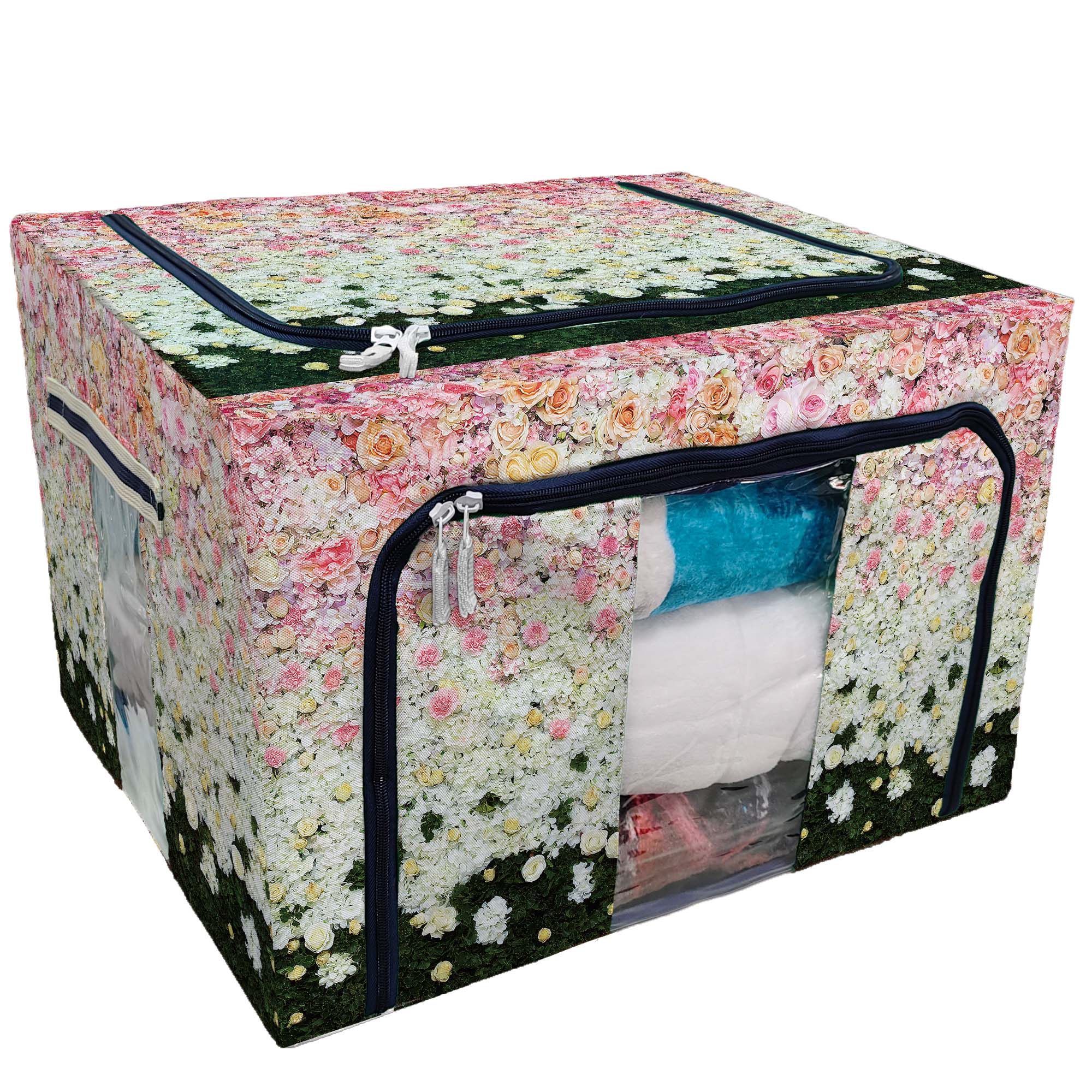 Scene Storage PKQWTM Beautiful flowers wedding scene Storage Bag Clear Window Storage ...