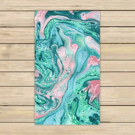 PKQWTM Beautiful hand painted marble texture Microfiber Bath Towels Bathroom Body Shower Towel Size 16x28 Inches