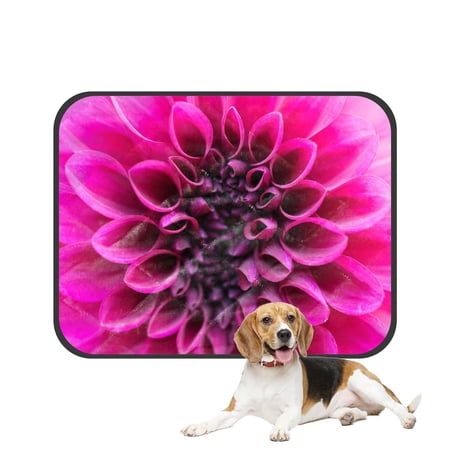 PKQWTM Big Blooming Flower Beautiful Pink Dahlia Pet Dog Cat Bed Pee Pads Mat Cushion Potty Dogsblankets Crate Bed Kennel 25x30 inch