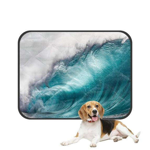 PKQWTM Big Blue Ocean Pet Dog Cat Bed Pee Pads Mat Cushion Potty Dogsblankets Crate Bed Kennel 25x30 inch