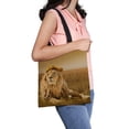 thumbnail image 1 of PKQWTM Big Male Lion Lying Grass Canvas Shoulder Bags Handbags Tote Bags Shopping Bag, 1 of 2