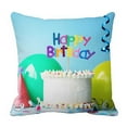 thumbnail image 1 of PKQWTM Birthday Cake Bed Decor Pillow Cases Zippered Cushion Cover Size 20x20 Inches, 1 of 1