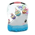thumbnail image 1 of PKQWTM Birthday Card Cute Cartoon Whale Five Owls Rainbow Nursing Cover Baby Breastfeeding Infant Feeding Cover Baby Car Seat Cover, 1 of 2