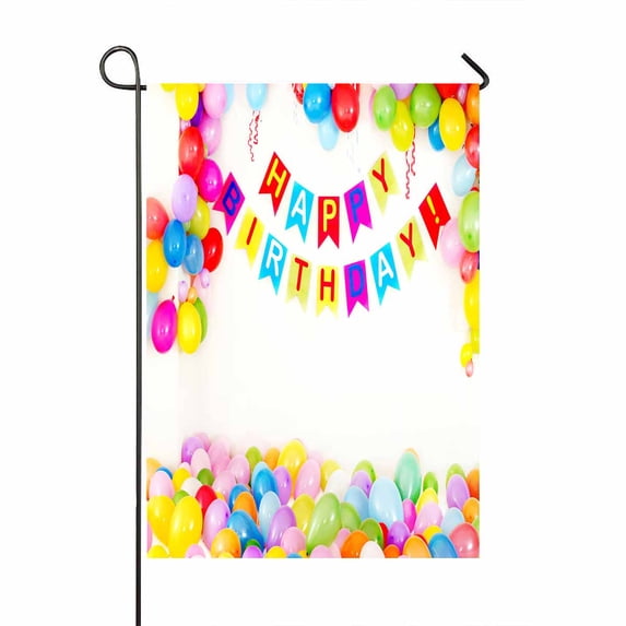 PKQWTM Birthday Party Yard Decor Home Garden Flag Size 12x18 Inches