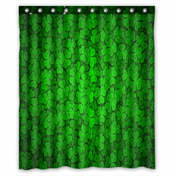 PKQWTM Black Green Colors WaterProof Polyester Fabric Shower Curtain Size 60x72 Inches