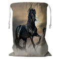 thumbnail image 1 of PKQWTM Black Stallion Storage Basket Laundry Bag with Drawstring Size 18x24 Inch, 1 of 3