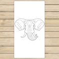 thumbnail image 1 of PKQWTM Black White Elephant Face Ink Sketch White Microfiber Bath Towels Bathroom Body Shower Towel Size 30x56 Inches, 1 of 1