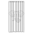thumbnail image 1 of PKQWTM Black White Elephant Face Ink Sketch White WaterProof Polyester Fabric Shower Curtain Size 36x72 Inches, 1 of 1