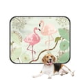 thumbnail image 1 of PKQWTM Blossom Floral Background with Pair of Flamingos Painting Pet Dog Cat Bed Pee Pads Mat Cushion Potty Dogsblankets Crate Bed Kennel 28x36 inch, 1 of 3