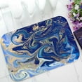 thumbnail image 1 of PKQWTM Blue And Gold Liquid Texture Home Decor Floor Mat Area Rug Doormat Size 15.7x23.6 Inches, 1 of 1