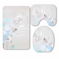 thumbnail image 1 of PKQWTM Blue And White Ballons 3 Piece Bathroom Rugs Set Bath Rug Contour Mat and Toilet Lid Cover, 1 of 2