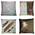 thumbnail image 1 of PKQWTM Blue And White Ballons Reversible Mermaid Cushion Cover Home Decor Sequin Pillow Case Size 20x20 inches, 1 of 2