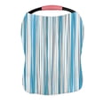 thumbnail image 1 of PKQWTM Blue-Beige-White Vertical Striped Pattern Nursing Cover Baby Breastfeeding Infant Feeding Cover Baby Car Seat Cover, 1 of 2