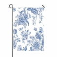 thumbnail image 1 of PKQWTM Blue Flowers Peonies Roses Sweet Peas Bell Yard Decor Home Garden Flag Size 12x18 Inches, 1 of 1
