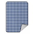 thumbnail image 1 of PKQWTM Blue Gingham Pattern Blanket Crystal Velvet Throw Bed Blanket 58x80 inches, 1 of 1