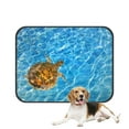thumbnail image 1 of PKQWTM Blue Ocean Wave Sea Turtle Chelonia Pet Dog Cat Bed Pee Pads Mat Cushion Potty Dogsblankets Crate Bed Kennel 14x18 inch, 1 of 3