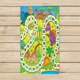 thumbnail image 1 of PKQWTM Board Game Dinosaur Theme Microfiber Bath Towels Bathroom Body Shower Towel Size 16x28 Inches, 1 of 1