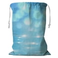 thumbnail image 1 of PKQWTM Bokeh Light Shimmering Blur Spot Lights Blue Storage Basket Laundry Bag with Drawstring Size 18x24 Inch, 1 of 3