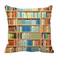 thumbnail image 1 of PKQWTM Bookcase Full Of Different Colorful Books Bed Decor Pillow Cases Zippered Cushion Cover Size 18x18 Inches, 1 of 1