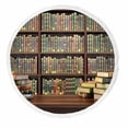 thumbnail image 1 of PKQWTM Books Table Blurred Bookshelf Books Library Round Beach Towel Beach Mats Shawl Blanket Yoga Mat with Tassels Beach Throw Towel, 1 of 1