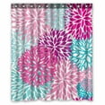 thumbnail image 1 of PKQWTM Bright Floral Pattern WaterProof Polyester Fabric Shower Curtain Size 60x72 Inches, 1 of 1